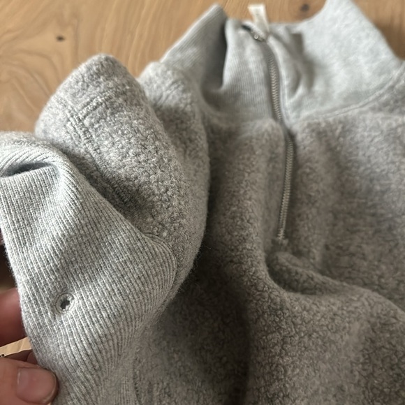 Lululemon Stand Out Sherpa 1/2 Zip Pullover gray Boucle jacket 12 - Picture 6 of 10
